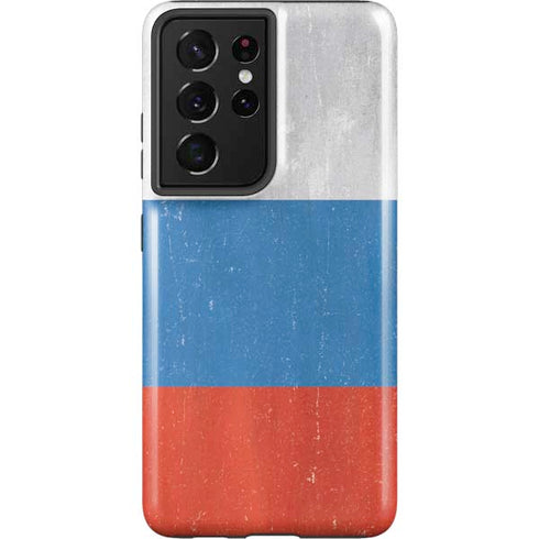 Russian Flag Distressed Galaxy S21 Ultra 5G Pro Case